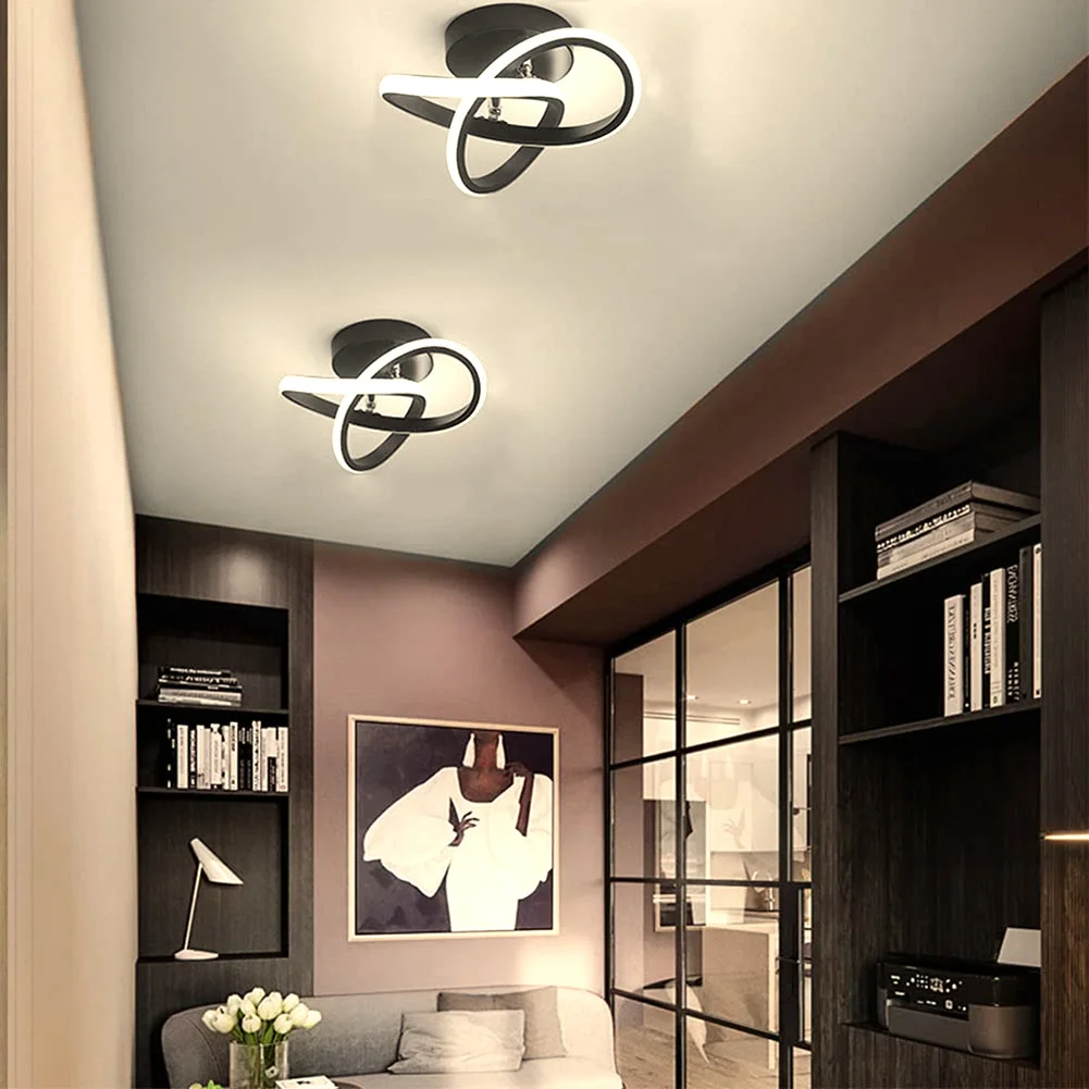 Plafonnier LED Monté en Surface avec Design Moderne pour Chambre à Coucher Éclairage d’Intérieur, Luminaire Décoratif d