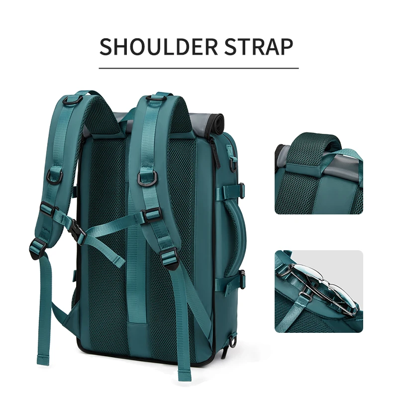 Rinlist Travel Laptop Backpack - Flight Approved Carry On Bag For Men & Women, XL Size, Waterproof, Charging Port, Olive Green - View #9