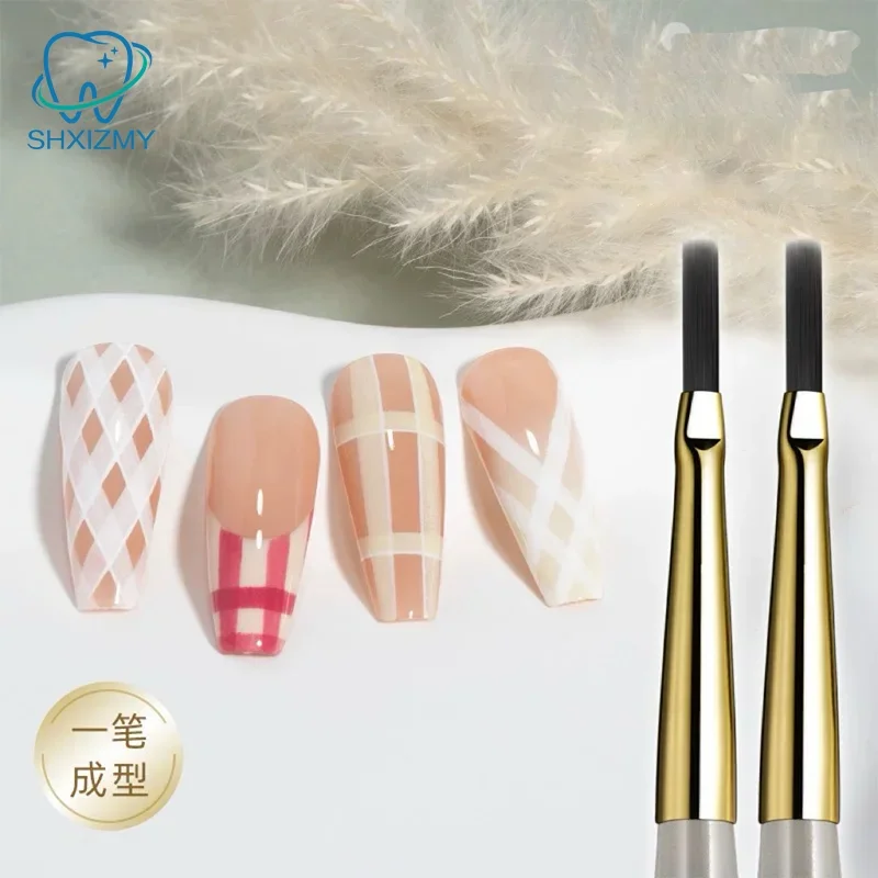 Pennello per pittura per nail art Linee acriliche Penna Strisce Griglia Fiore Farfalla Disegno Pennelli per acquerello Gel UV Design fai da te Manicure - immagine 5