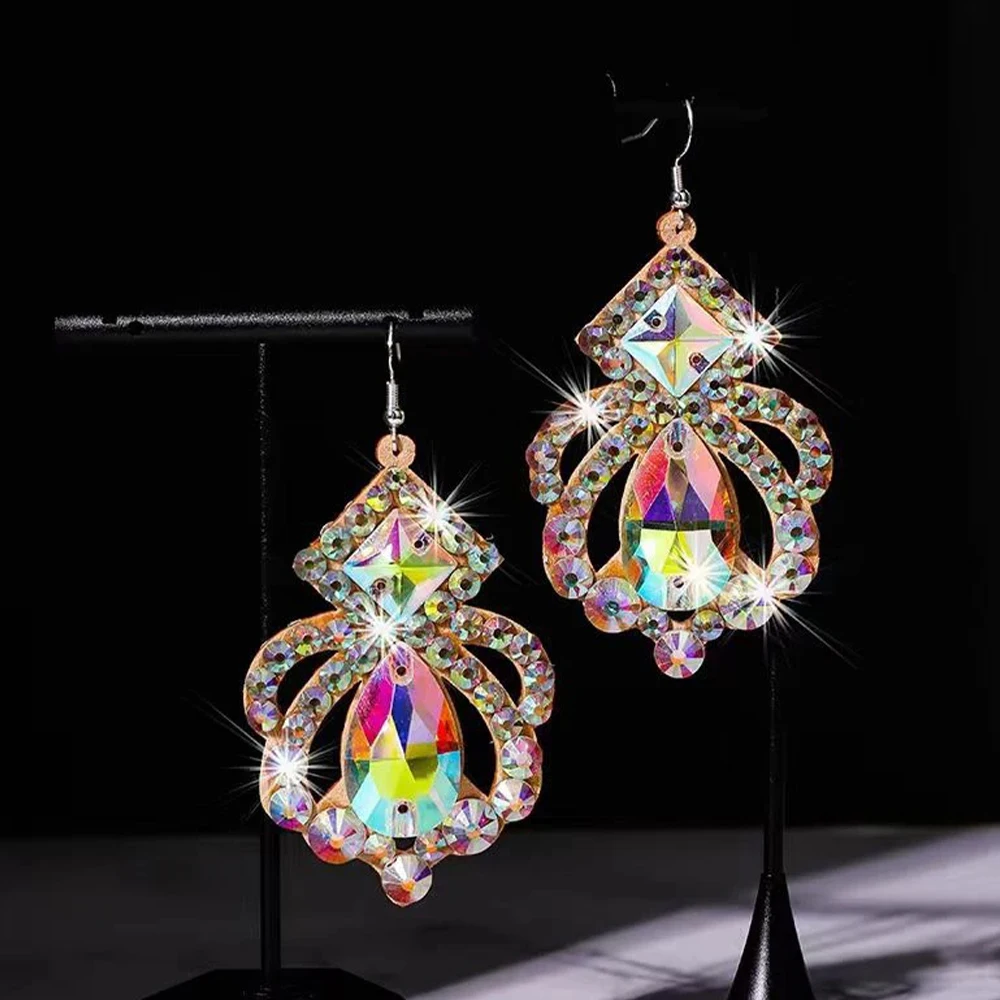 Trendy Rhinestone Drop Earrings for Women