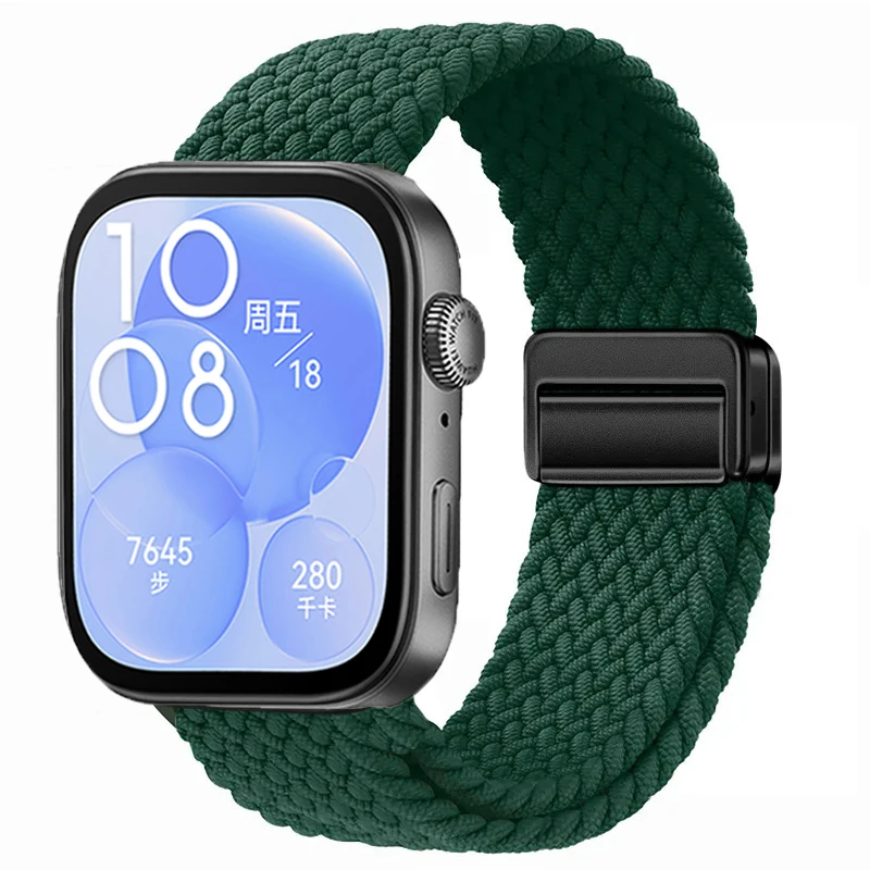 Nylon Braided Loop Strap - Magnetic Adjustable Comfort Bracelet Wristband