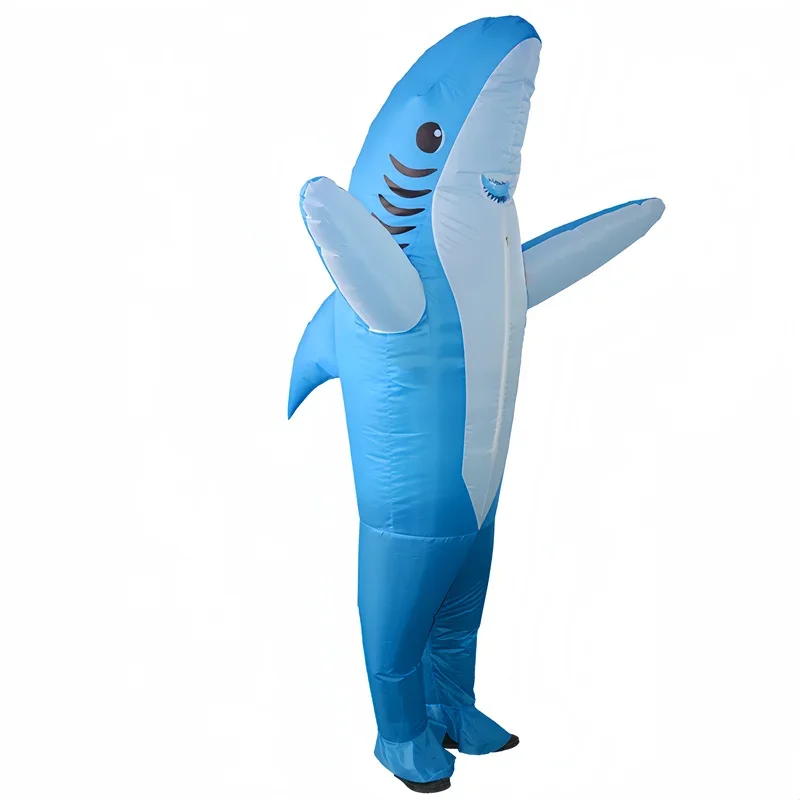 

Inflatable Shark Cosplay Costume Suit Adult Fancy Dress Performance Clothes Halloween Carnival Theme Party