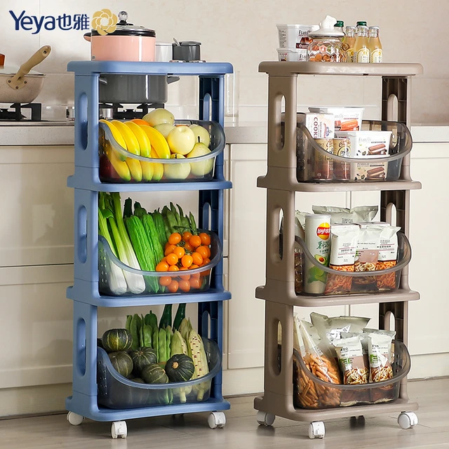 Slim Kitchen Storage with Five Slide-Out Drawers for Pantries, Gaps,  Bathrooms 