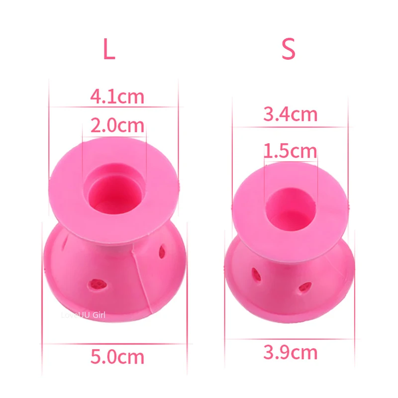 Soft Rubber Silicone Heatless Hair Curler Twist Rollers Clips 10Pcs