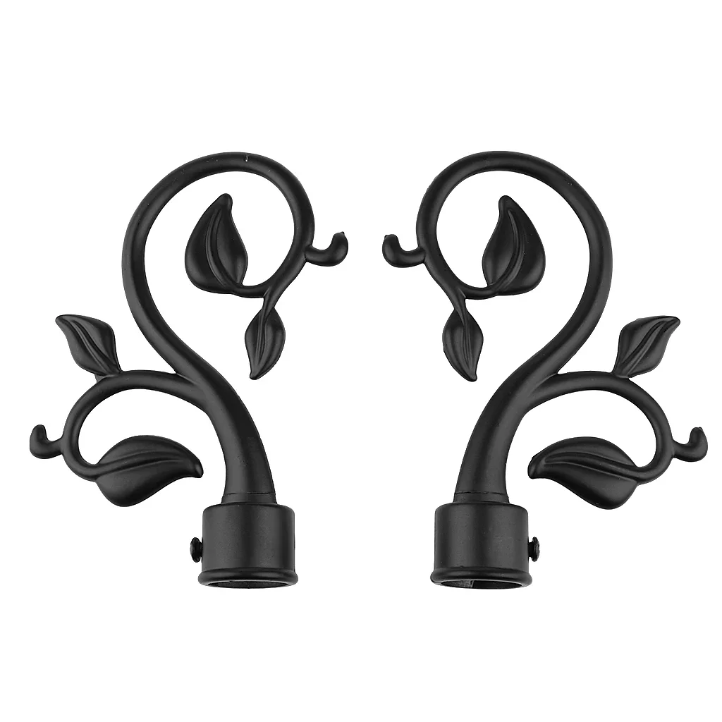 

1 Pair Curtain Decorative Pole/Rod Finials Ends Heads Caps Rod Kits