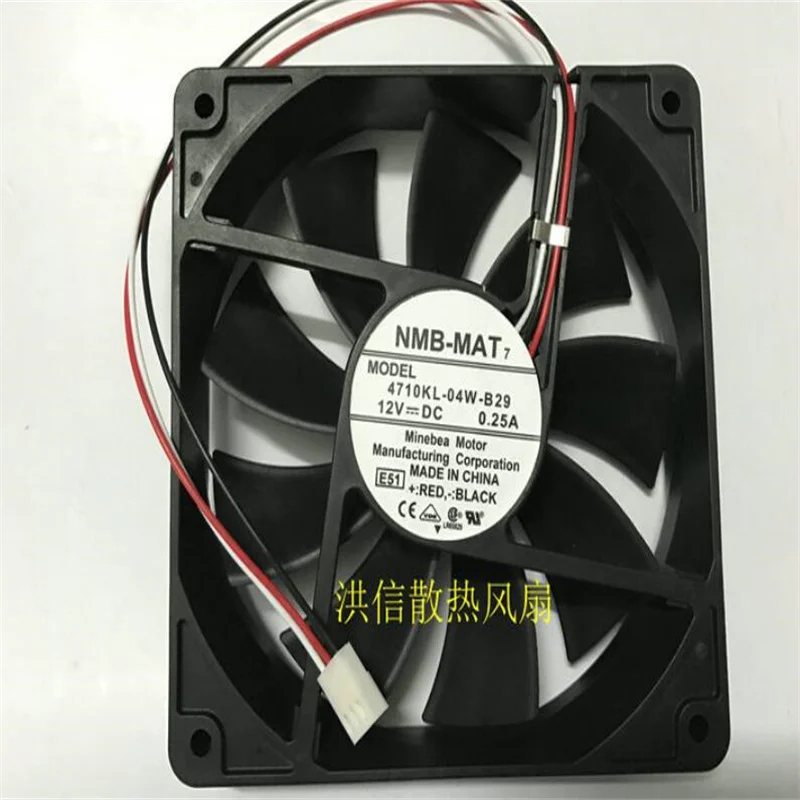 Оригинальный NMB 4710KL-04W-B29 12025 120*120*25 мм 0.25A трехстрочный скоростной