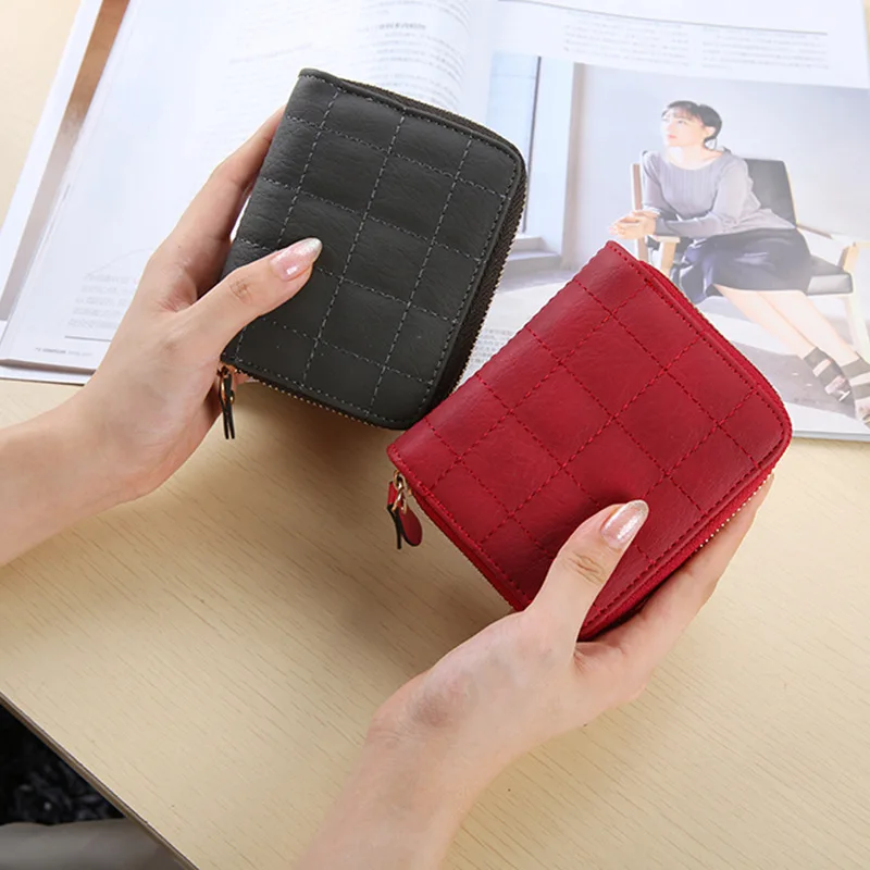 Mini Girl Wallet, Women's Short Zipper Money Bag, Cute Zero Billfold, Student Embroidered Wallet 11*5.9*cm