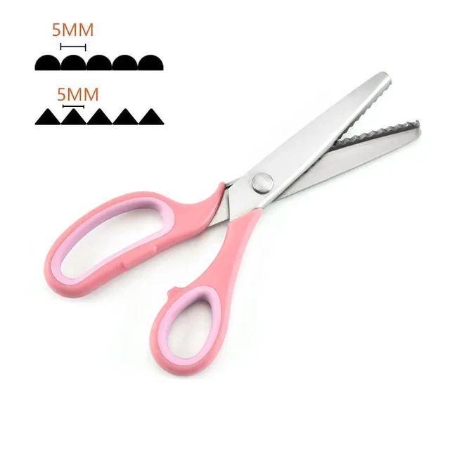 Chisel Pinking Shears Cloth Cutting Tailor Zigzag Scissors Fabrics for  Sewing Clothes Zig Zag Leather Stationery Cutter Paper - AliExpress