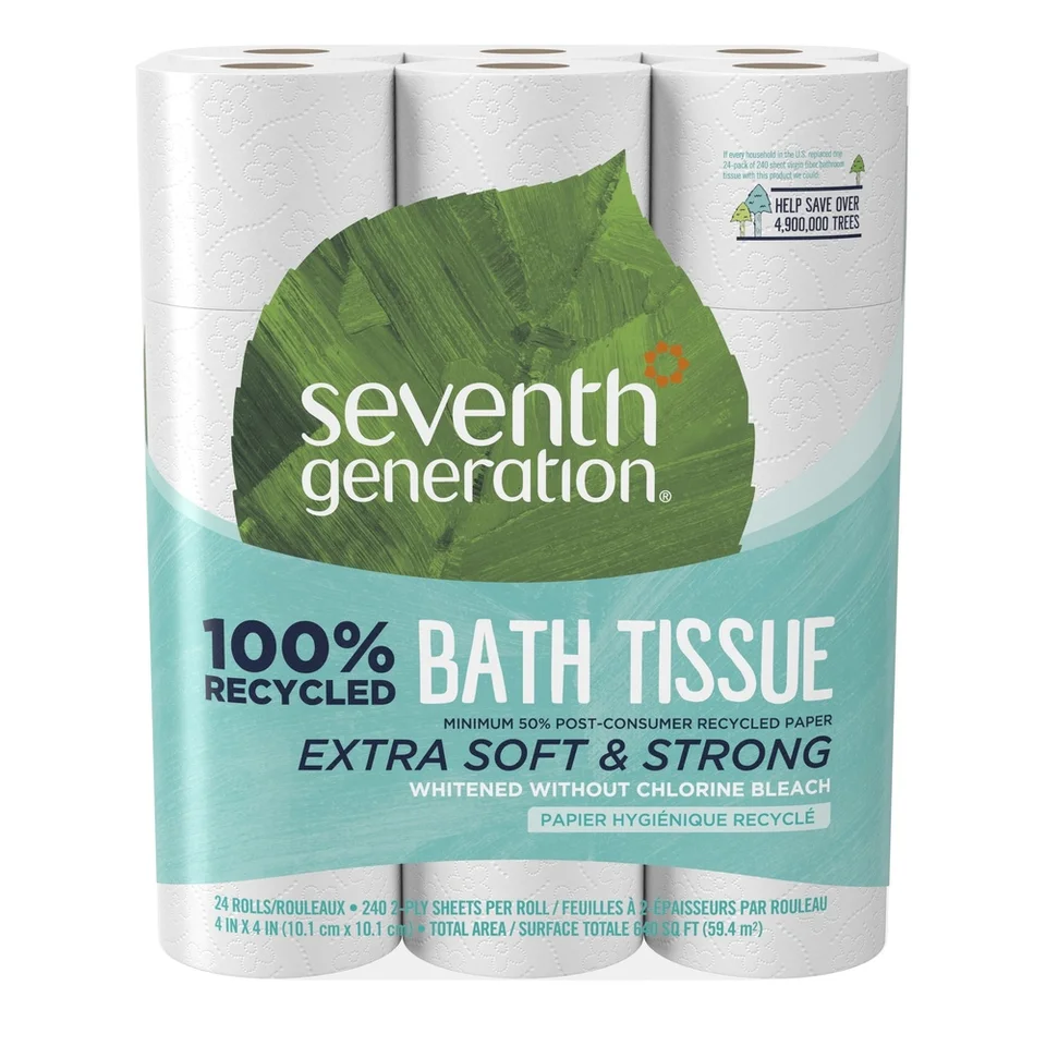 Eco Friendly 2 Ply Toilet Paper 24 Rolls