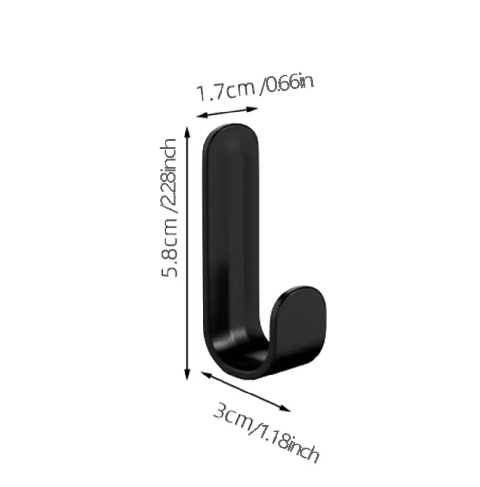 Self Adhesive Hooks 6Pcs Strong Wall Towel Hook Door Hanger Key Bag Coat Hook Holder Kitchen Bathroom Accessories Home Organizer