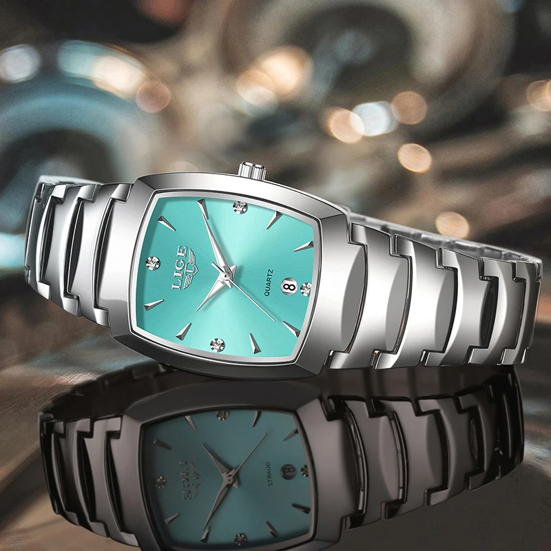 LIGE Casual Square Quartz Watch Ladies Fashion Waterproof Date Women Watch Simple Elegant Sports Student Watches Gift For Women
