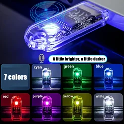 Smart Voice Night Lights USB Voice Control Night Light Eyes Protection Sensor Lamp Voice Command Lamp Colorful Smart Night Light