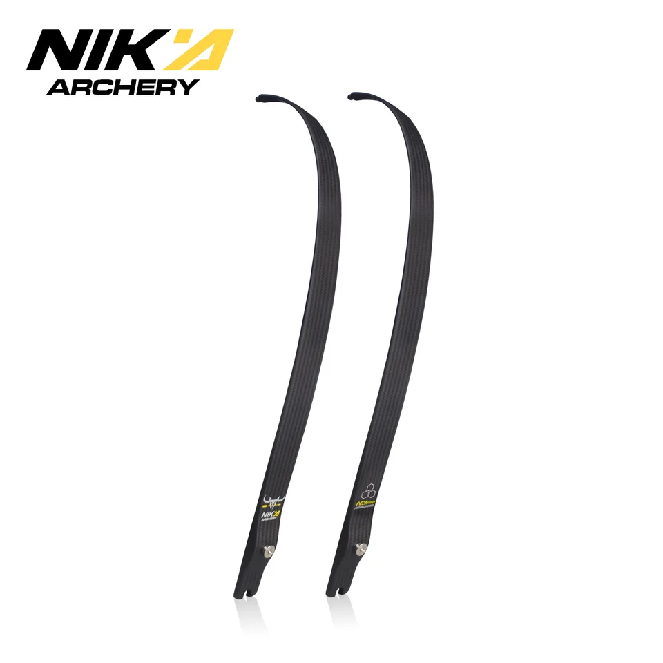 Branches D'arc Recourbé NIKA ARCHERY N3 - Fibre De Carbone - Longueur 68"/70" - Noires - Neuf