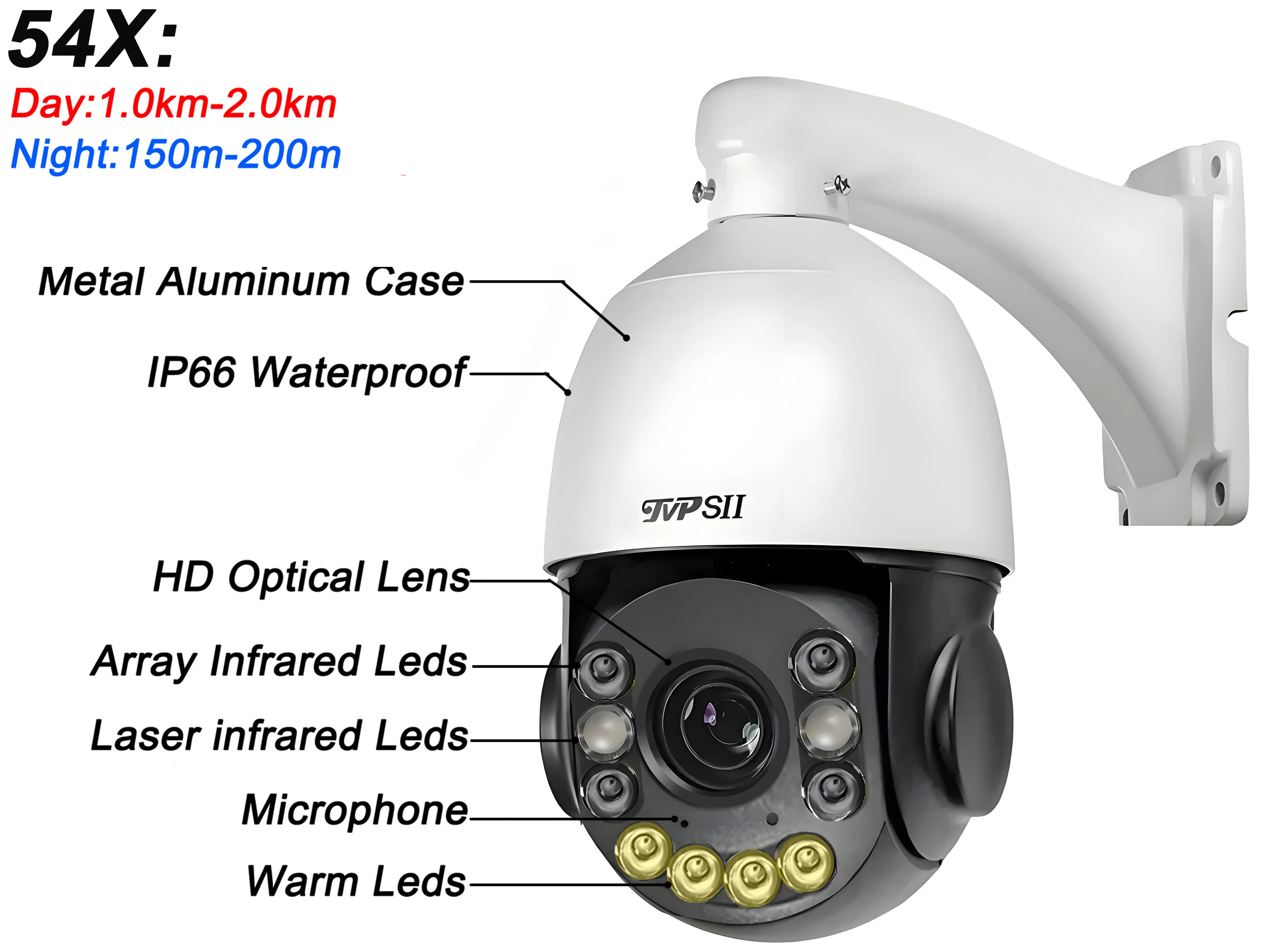 Max.512G Metal Full Color Camhi 8MP 4K 90X Optical Zoom Auto Tracking Audio 360° 2.4GHz 5GHz WIFI Rj45 PTZ Speed Dome IP Camera 2