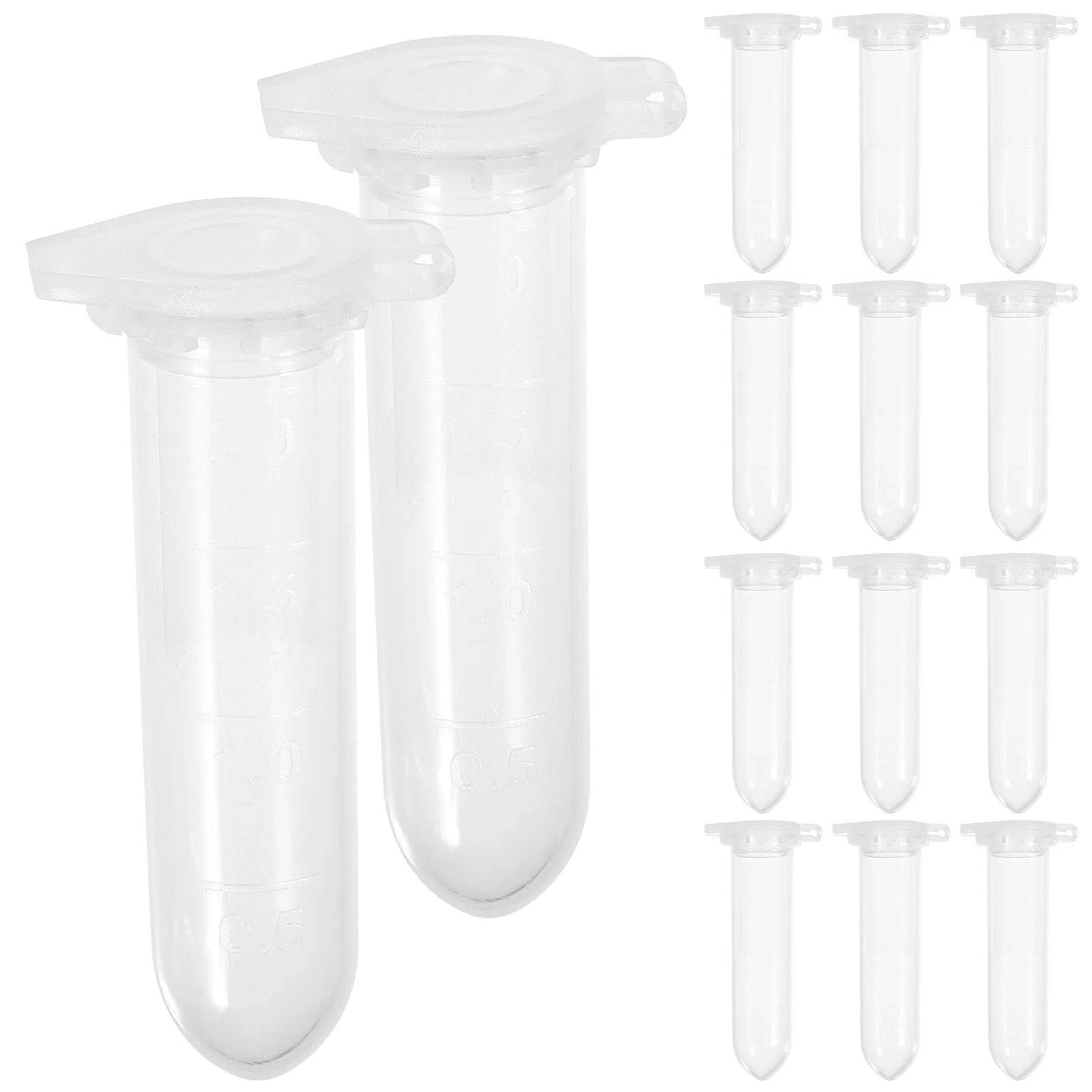 

500 Pcs Centrifuge Tube with Snap Round Sample Supply Bottom 2ml Capacity Container Can