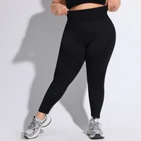 ​​2025 Plus Size High Waist Yoga Pants Women Color Block Butt Liftting Seamless Full Length Contrast Workout Fashion Leggings - Image 3