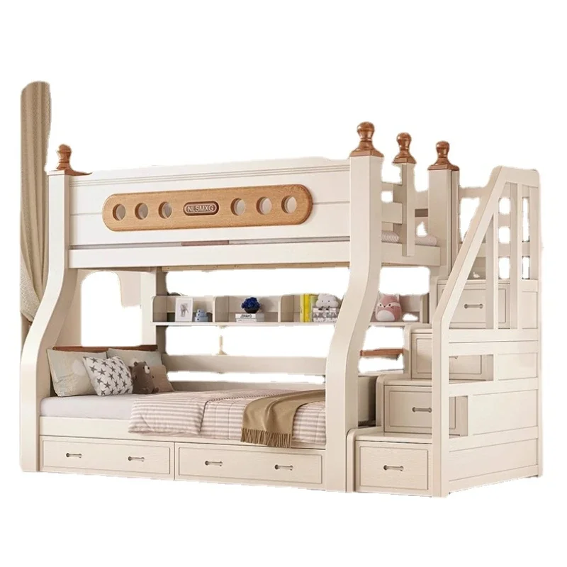 Girl Child Bed Baby Newborn Things Walkers Kids Bedroom Furniture Boy Mother-kids Toddler Beds Children Wooden Handrail Safety