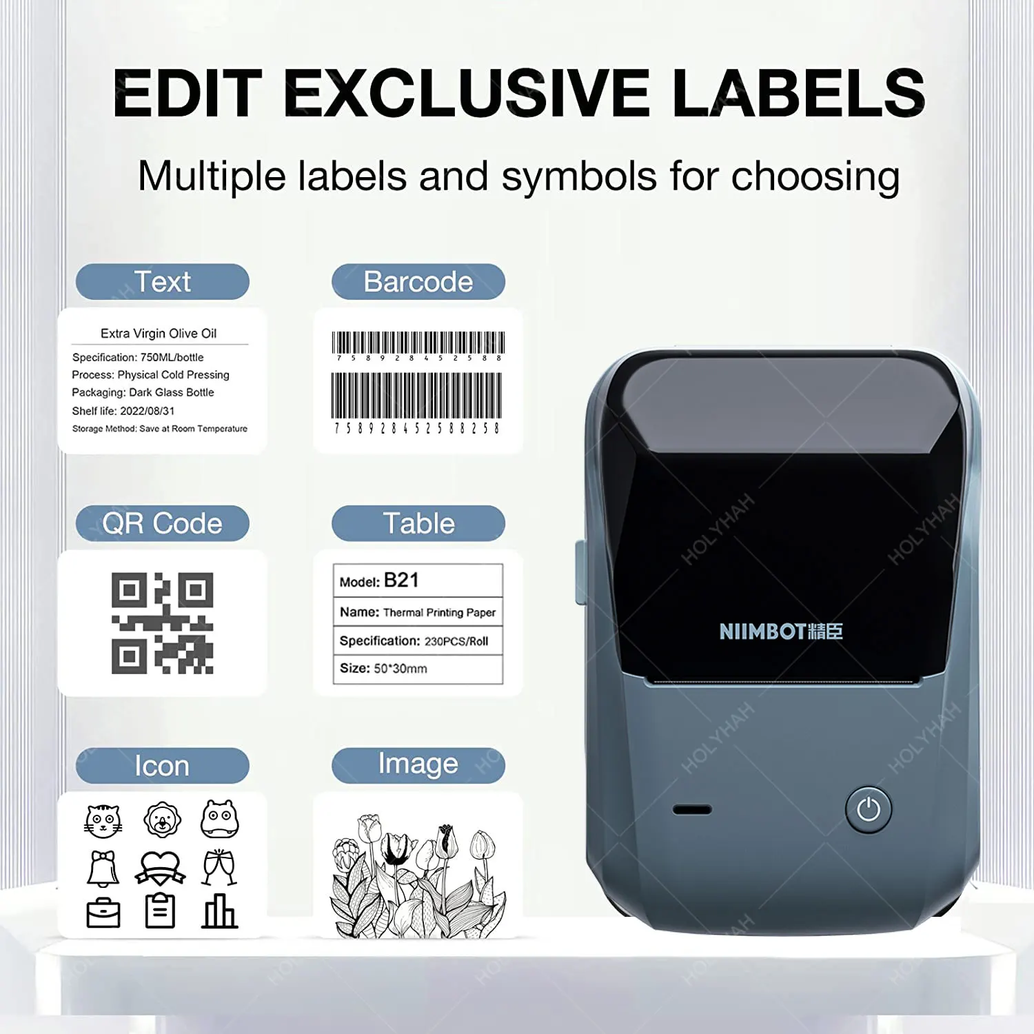 Niimbot B1 label printer Portable Pocket Label Maker Bluetooth Thermal