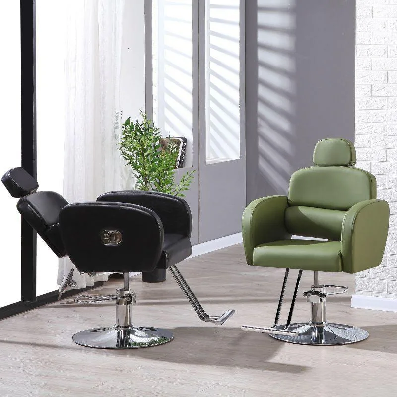 

Professional Barber Chairs Aesthetic Reclining Hairdressing Chairs Stylist Backrest Sillas Barberia Barber Equipment MQ50BC