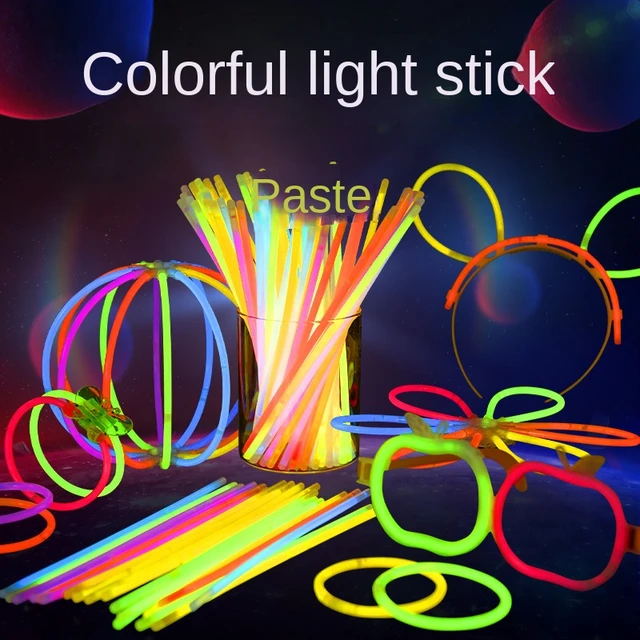 Ensemble de bâtons lumineux fluorescents améliorés de 50/100 pièces, Bracelet  lumineux pour fête d'anniversaire, mariage, Concert, accessoires de danse  en plein air - AliExpress