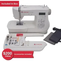C7290Q Computerized Sewing & Quilting Machine with Extension Table, 12 Presser Feet & Accessories|417 Stitch Applications 2