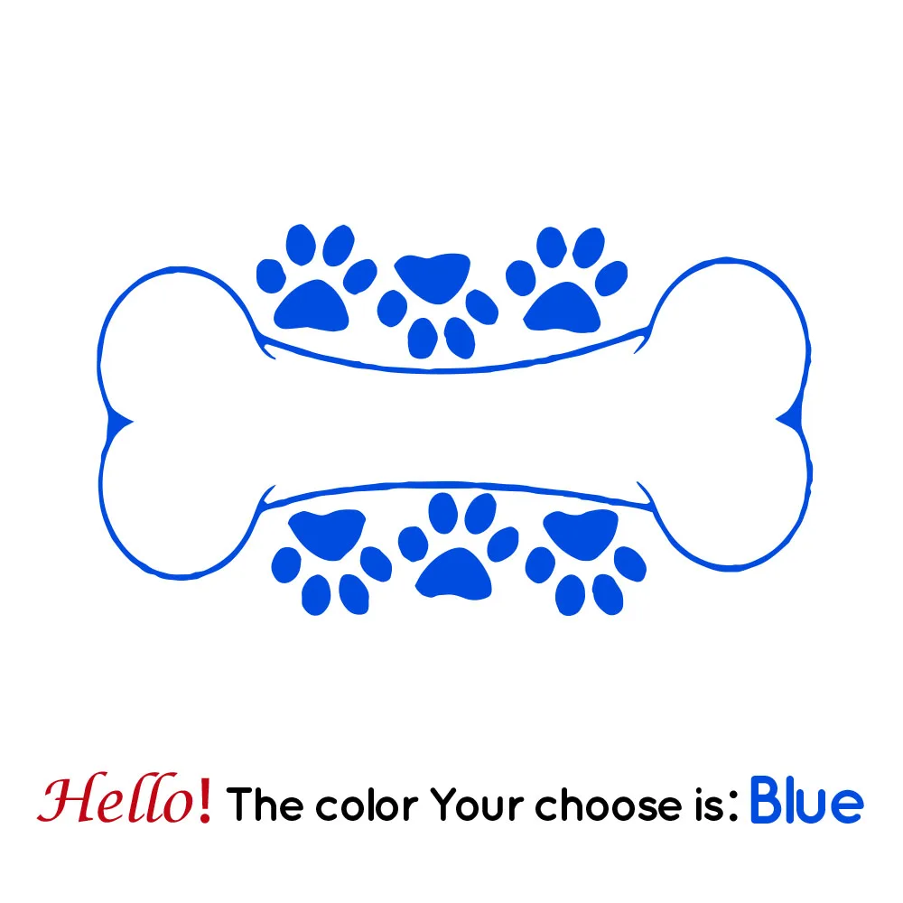 1 pc hot sale Dog Bone Wall Decal Pets Paw Vinyl Window Sticker Kids BedroomStore Interior Decor Art home decoration