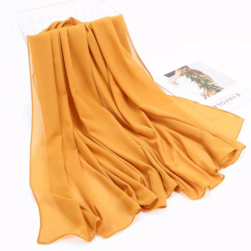 

Premium Chiffon Hijab Scarf For Women Turban For Veil Scarves Muslim Hijabs For Woman Shawls For Veils Hijab Accessoires Ramadan