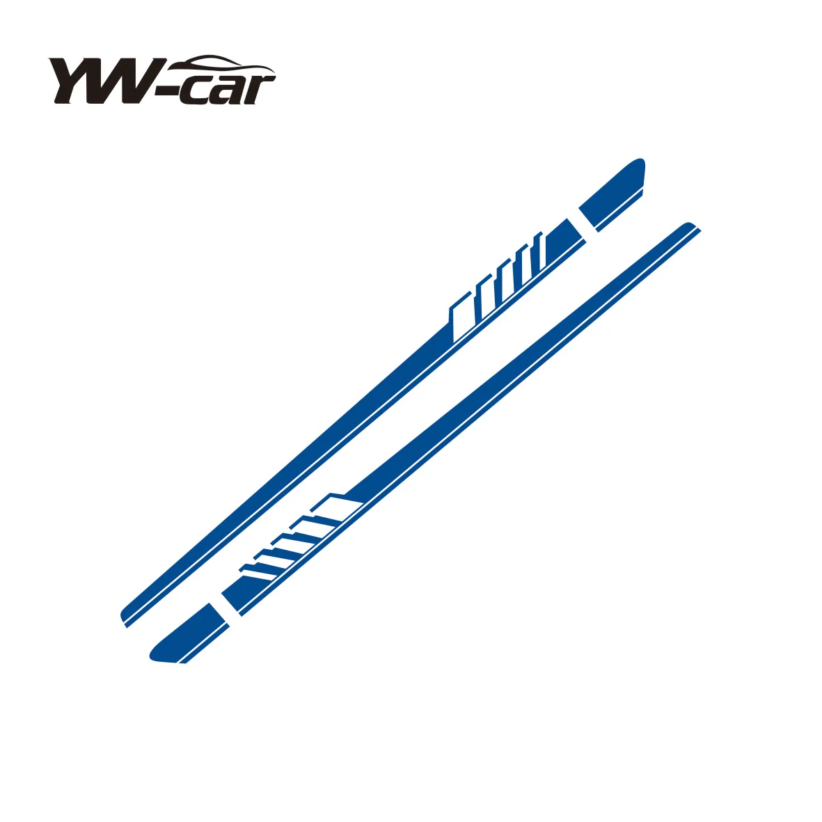Set of 2 Premium Racing Sport Car Side Skirt Stripes Stickers - High-Quality Vinyl Decal Accessories
