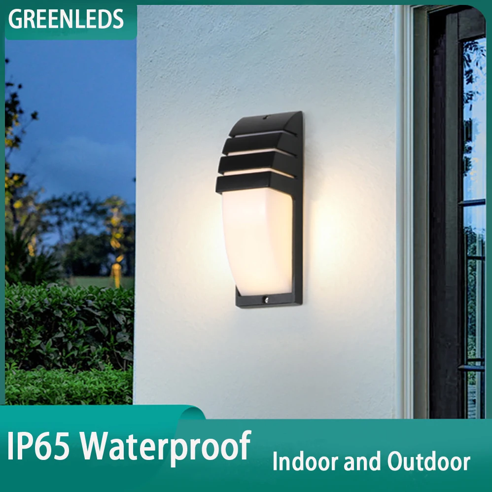 

AC85-265V 9W Infrared human body induction LED Wall Lamp Indoor and Outdoor Modern Minimalist IP65 Waterproof LED Lamp