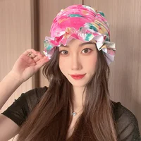 Summer Beach Women Ladies Fashion Stylish Nylon Comfortable Swimming Cap Hats Accessories Waterproof Fishtail 1