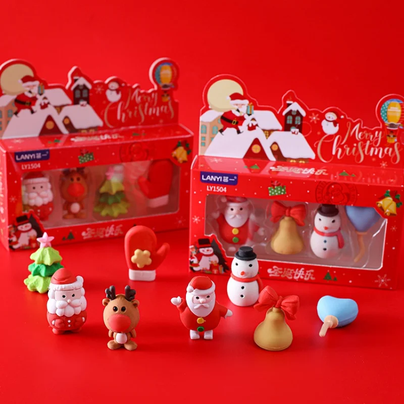 

Eraser Student Cartoon Eraser Cute Creative Christmas Gift Student Stationery