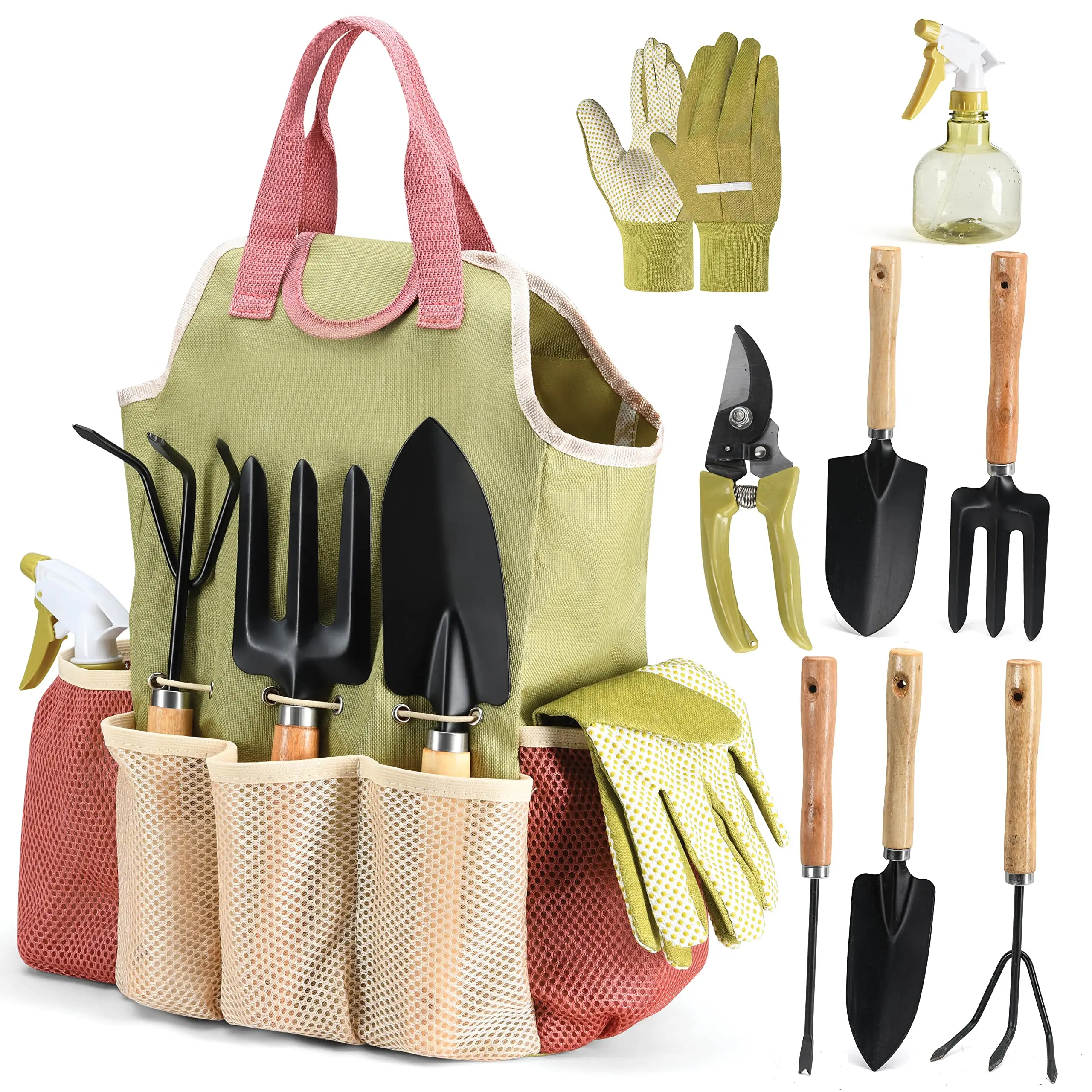 Kids Garden Gardening Tools Set Mini Children Planting Play Dress Up Apron Hat Gloves Bag Watering Toy Party Kit  jardinagem