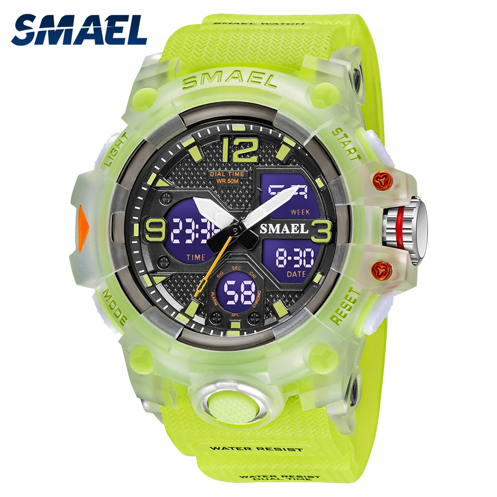 

SMAEL 8008 Electronic Watch Outdoor Sports Alarm Clock Time Reporting Swimming Waterproof Electronic Watch