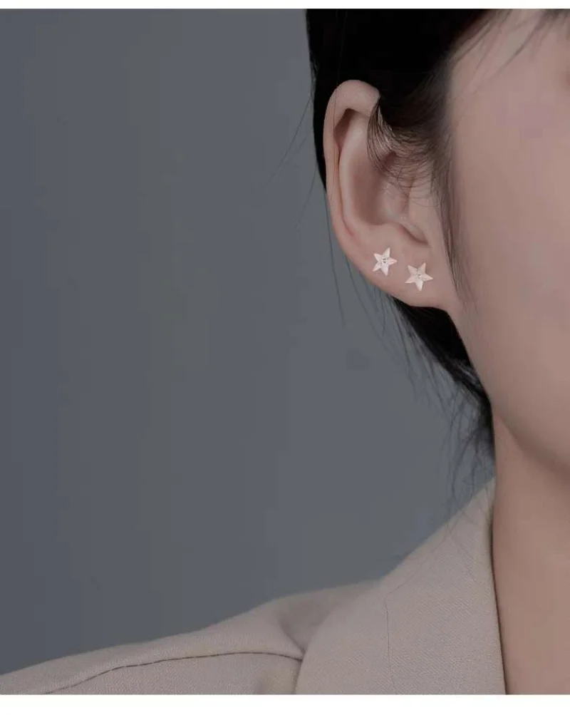 Mini Transparent Resin Ear Studs Star Ear Stick For Women Men Anti Allergy Plastic Earhole Maintenance Needling Jewelry Earrings 3