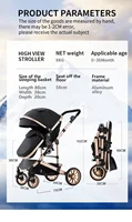 Poussette bébé 3 en 1 nouveau-né landau léger nouveau-né voiture chariot voyage landau pour nouveau-né bébé haute paysage poussette 6