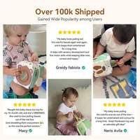 Baby Montessori Rattle Toy Cotton Animal Tissue Box Kid Finger Exercise Cloth Busy Box Toy Baby Educational Activity Sensory Toy 6