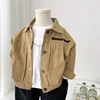 Boys khaki Outerwear Spring and Autumn 2025 New Children's Clothing Pure Cotton Jacket Handsome Casual Top Trend For Children
