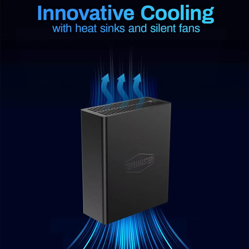 TERRAMASTER F8 SSD 플러스 NAS 8Bay, 모든 SSD 코어 i3 8 코어 8 스레드 CPU, 팜 사이즈 네트워크 연결 스토리지, 16GB RAM