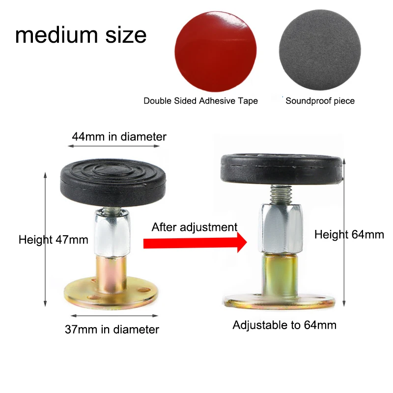 Bed Frame Anti Shake Tool 1pcs Self-adhesive Adjustable Thread Bed Frame Anti-Shake Tool Fixed Bed Anti-squeaking Telescopic Support Hardware Fasteners