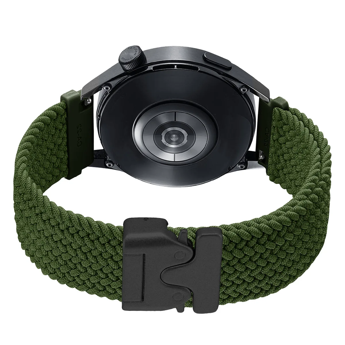 Braided Loop Strap with Parachute Buckle Nylon Watchband, 20/22mm