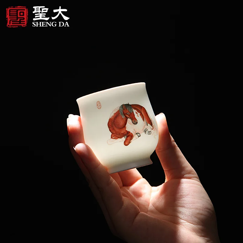 Shengda новый цвет Qianlong Yuma Bajun чайная чашка Цзиндэчжэнь керамический чайный набор бутик ручная роспись кунг-фу чайная чашка