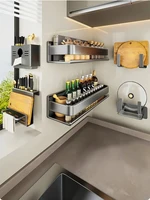 Kitchen Cabinet Storage Kitchen Storage Rack Wall-mounted Shower Shelf Bathroom Accessories No Drill Shelf 3