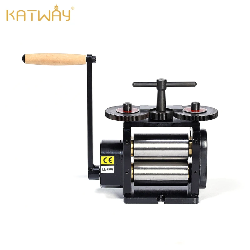 KATWAY Black Flat Rolling Mill 130MM Jewelry Press Machine Tabletting Tool for Designer Rolling Mill LL-RM02B