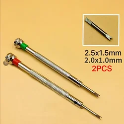High - Quality Stainless Steel H - Type Screwdriver for Watch Band Repair - Silver (2.0mm and 2.5mm)
