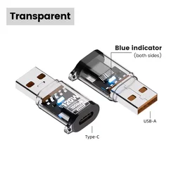 High - Speed USB 3.2 Adapter with 120W Fast Charging Capability (Transpar U Male to C)