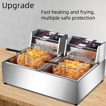 Commercial frying oven cooking noodle oven electric fried chicken deep fryer large capacity single-double cylinder frying oven 1