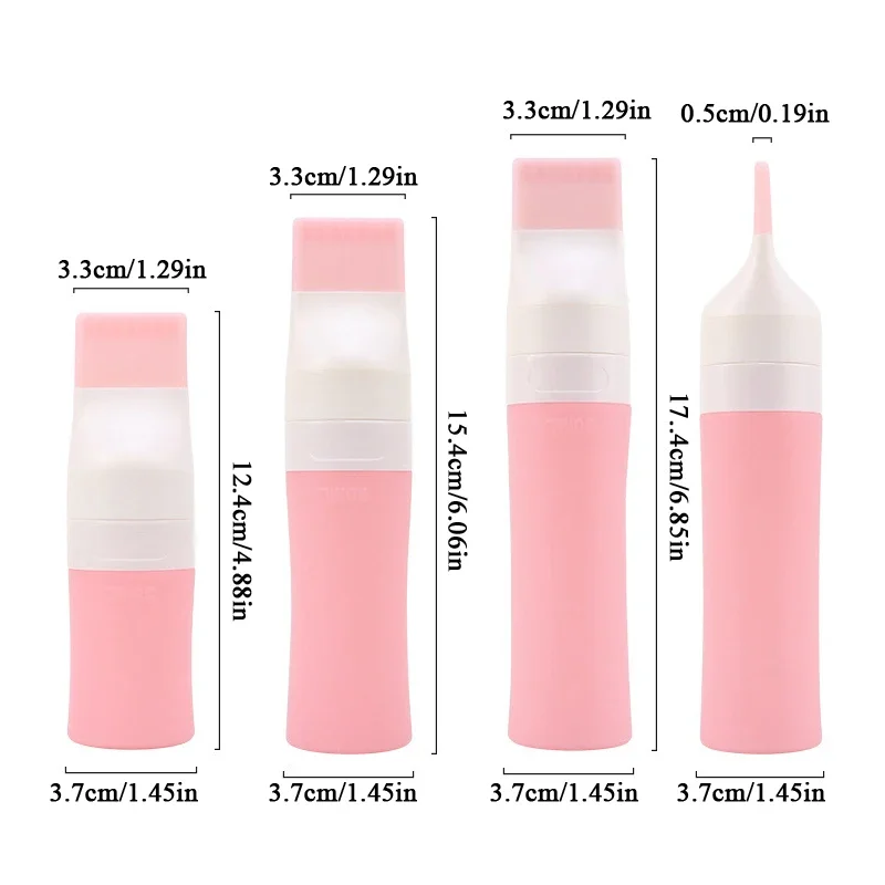 38/60/80ml Hair Dye Applicator Bottles Plastic Dyeing Shampoo Bottle Oil Comb Brush Styling Tool Hair Coloring Hair Tools