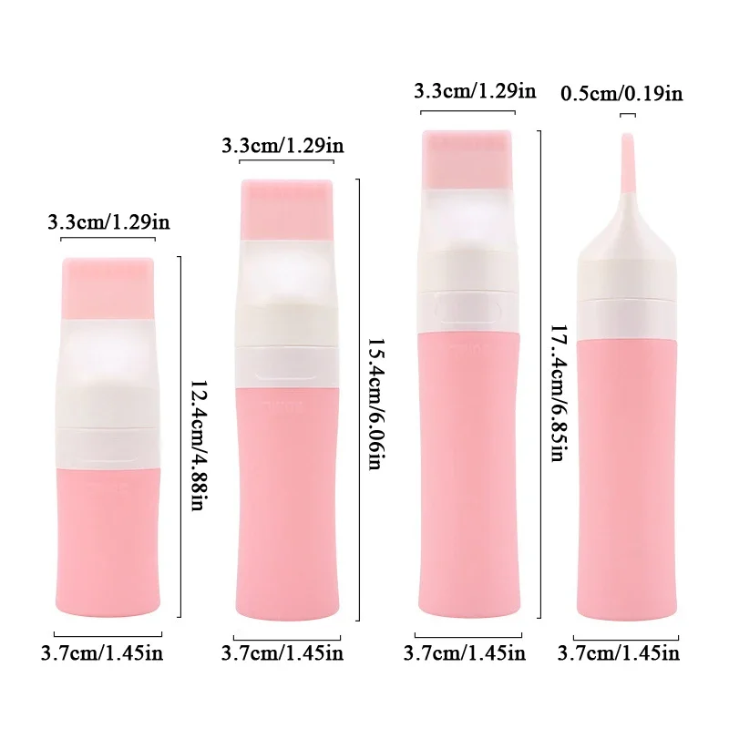 Hair Dye Applicator Bottles 38/60/80ml Plastic Dyeing Shampoo Bottle Oil Comb Brush Styling Tool