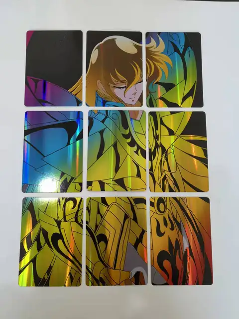 Anime saint seiya cartão de desenho animado personagem coleção flash mesa  batalha cartões de negociação brinquedo presente - AliExpress