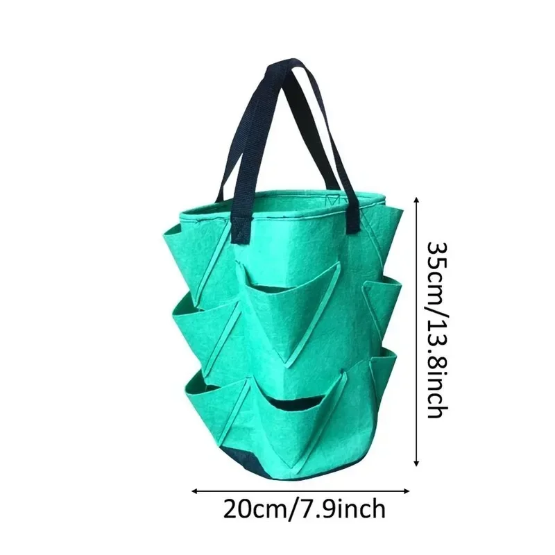 Plastic Strawberry Planting Bag Plant Grow Hanging Bag Garden Supplies 2024